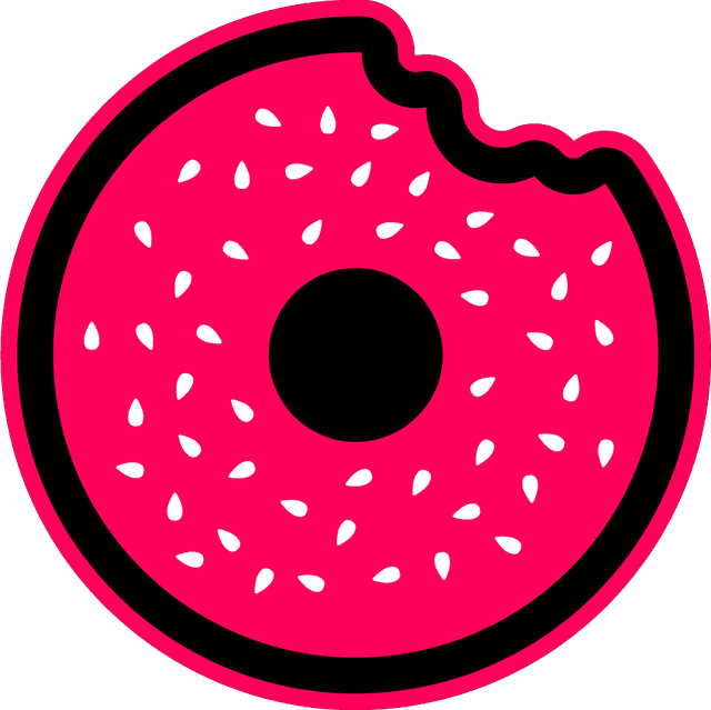 Bagel sticker illustration