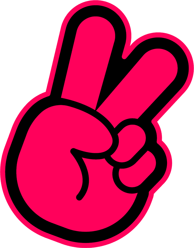 Peace sign sticker illustration